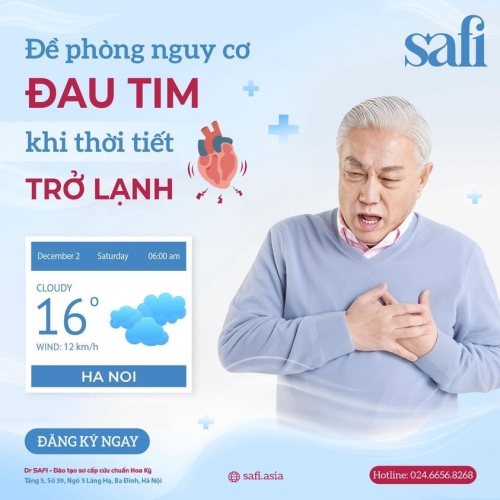 ĐỀ PHÒNG NGUY CƠ ĐAU TIM KHI THỜI TIẾT LẠNH ĐỘT NGỘT