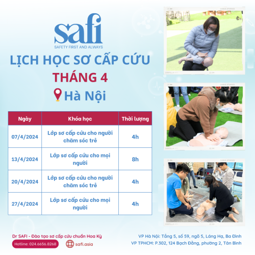 Khai giảng khóa học sơ cấp cứu tháng 4